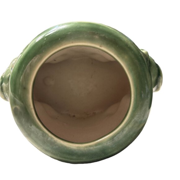 3” Vintage Planter Baby Elephants and Bamboo - Picture 3 of 3